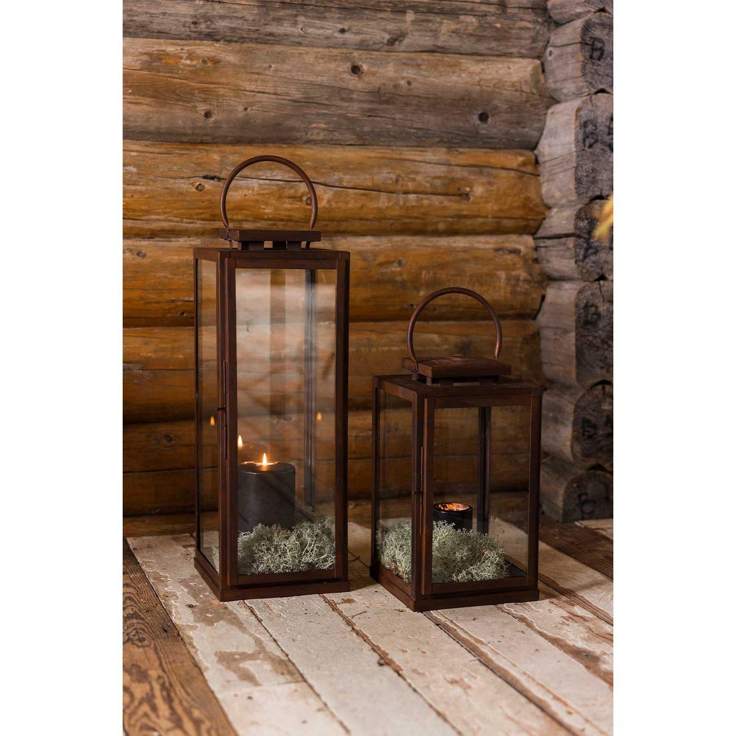 Lanterne rust 56 cm-Belysning-Lama-Hyttefeber