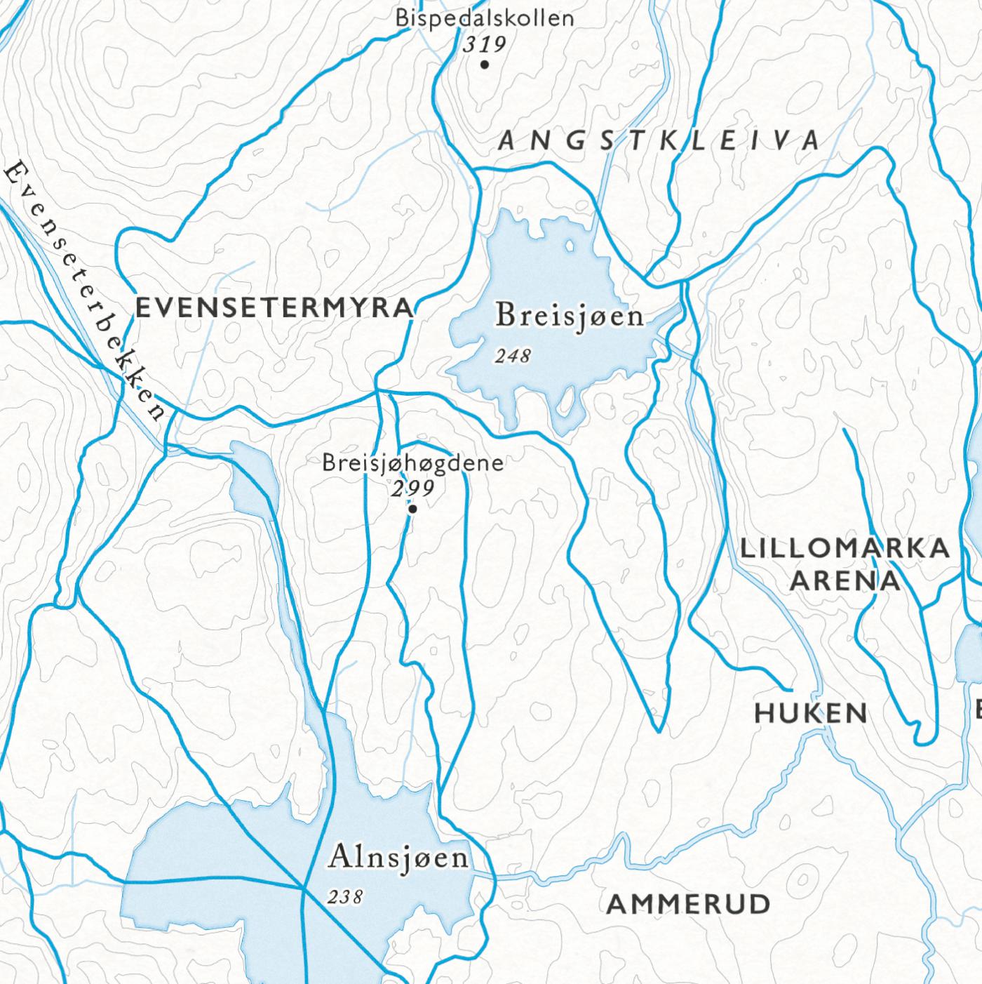 Skikart Lillomarka (50x70 cm) - Dapa Maps