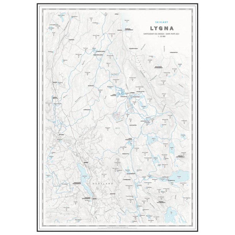 Skikart Lygna (50x70 cm)-Maps-Dapamaps-Hyttefeber