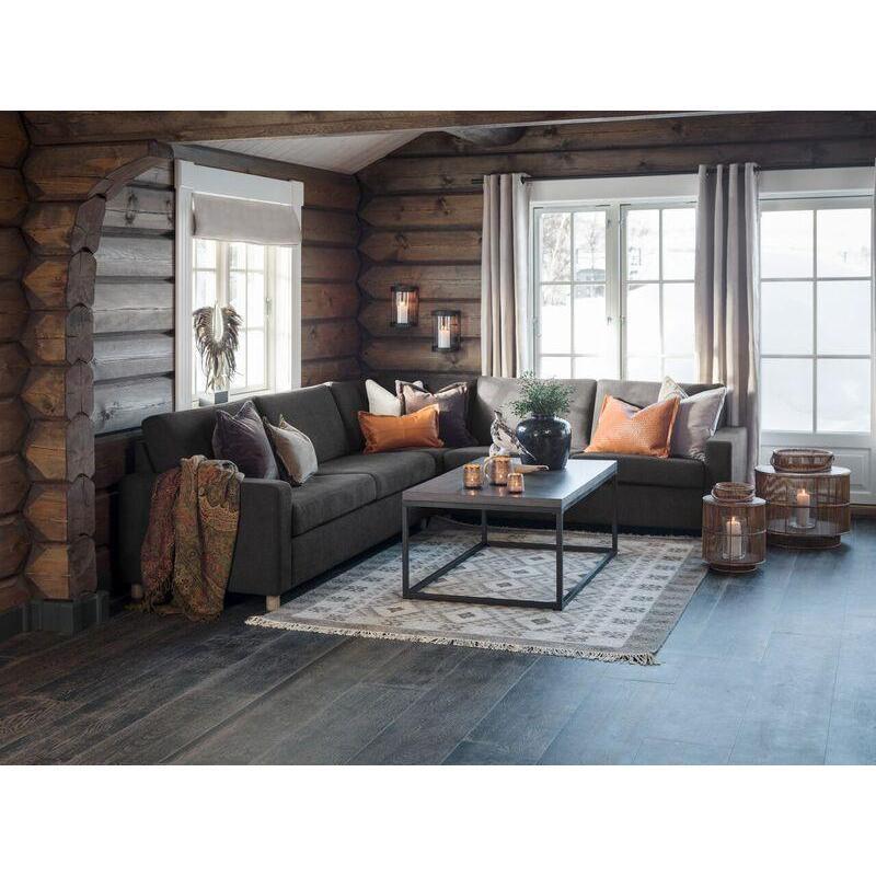 Lyslykt til vegg i glass og sort metall-Belysning-Lama-Hyttefeber