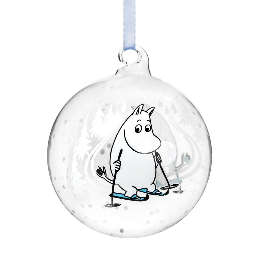 Mummi Julekule Winter Magic: Mummi på ski Ø9 cm-Julepynt-Inspirasjon Forlag-Hyttefeber
