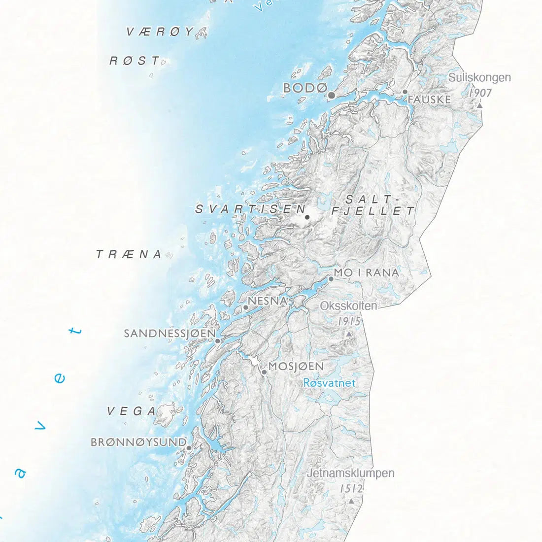 Norgeskart (50x70 cm)-Maps-Dapamaps-Hyttefeber