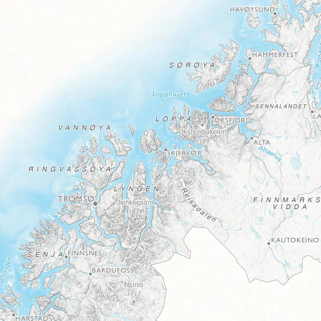 Norgeskart (50x70 cm)-Maps-Dapamaps-Hyttefeber