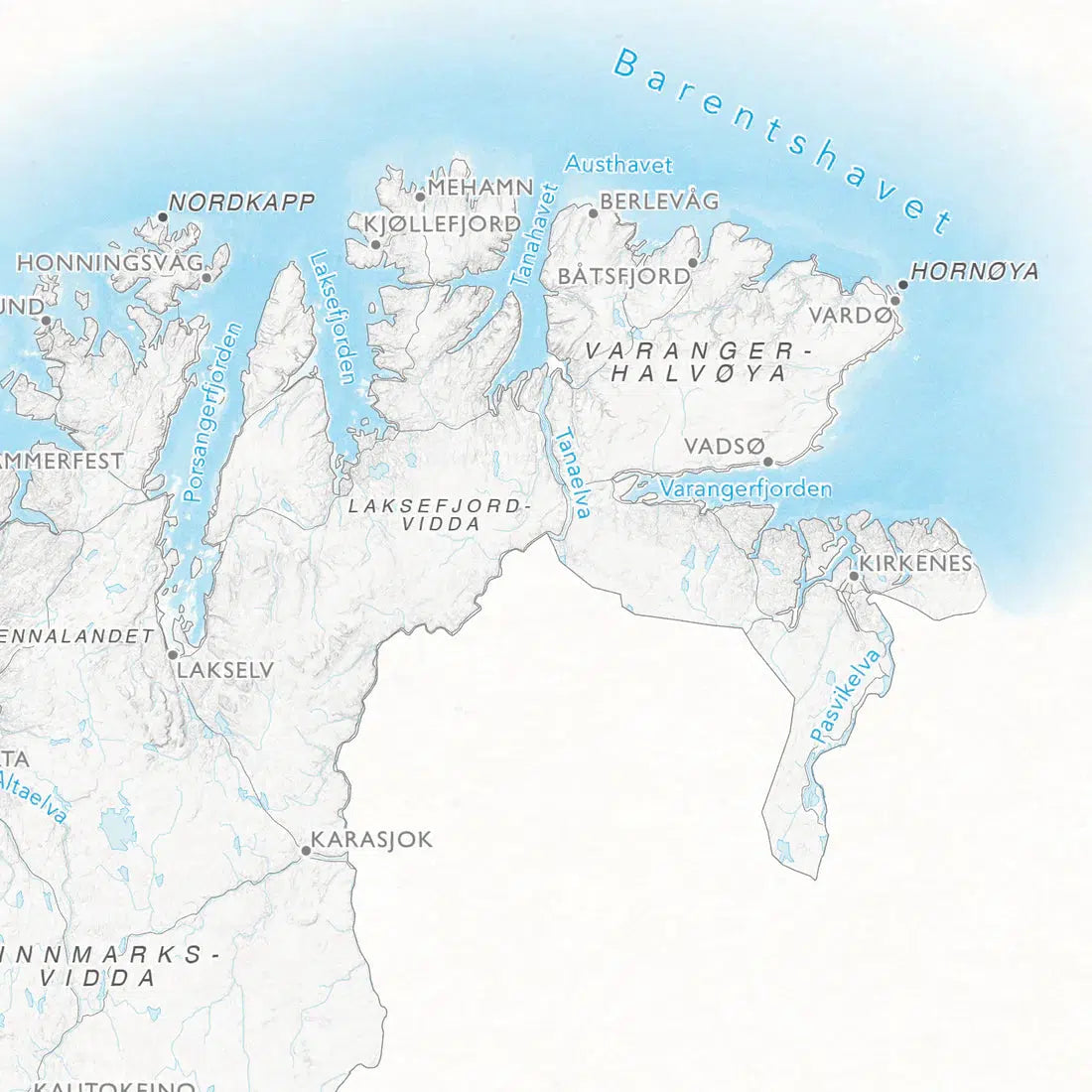 Norgeskart (50x70 cm)-Maps-Dapamaps-Hyttefeber