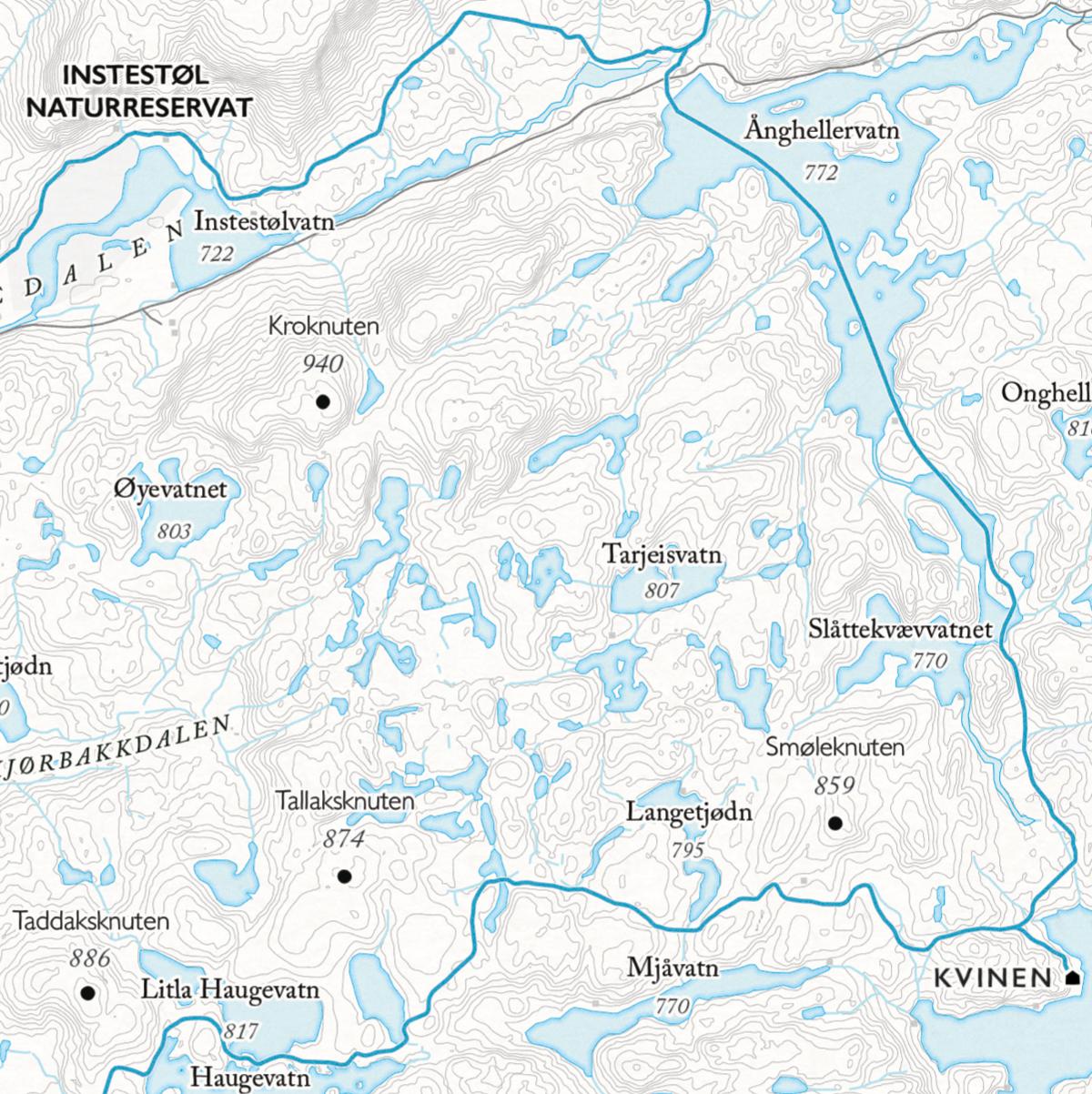 Skikart Sirdal (50x70 cm)-Maps-Dapamaps-Hyttefeber