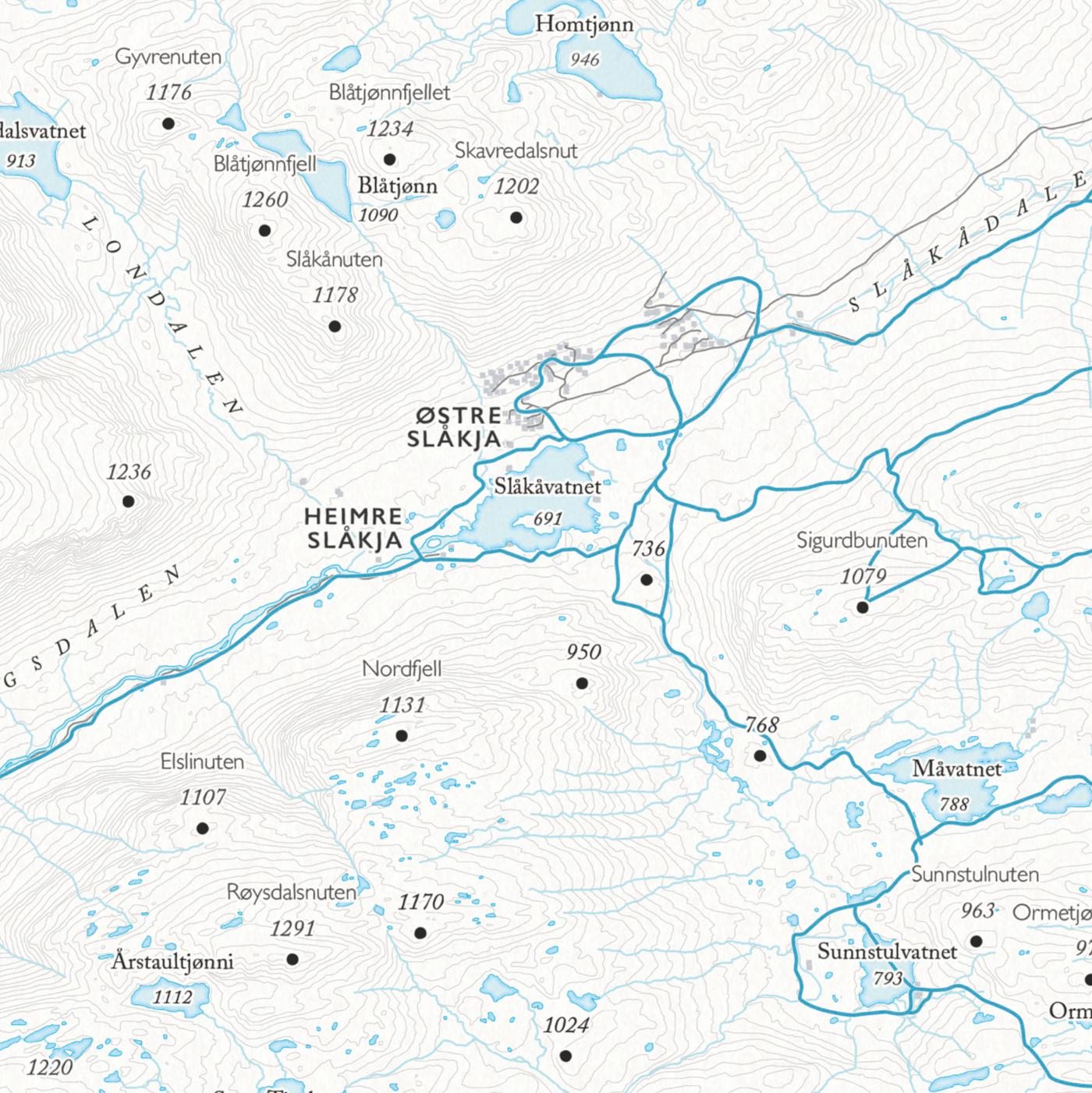 Skikart Lifjell (50x70 cm)-Maps-Dapamaps-Hyttefeber