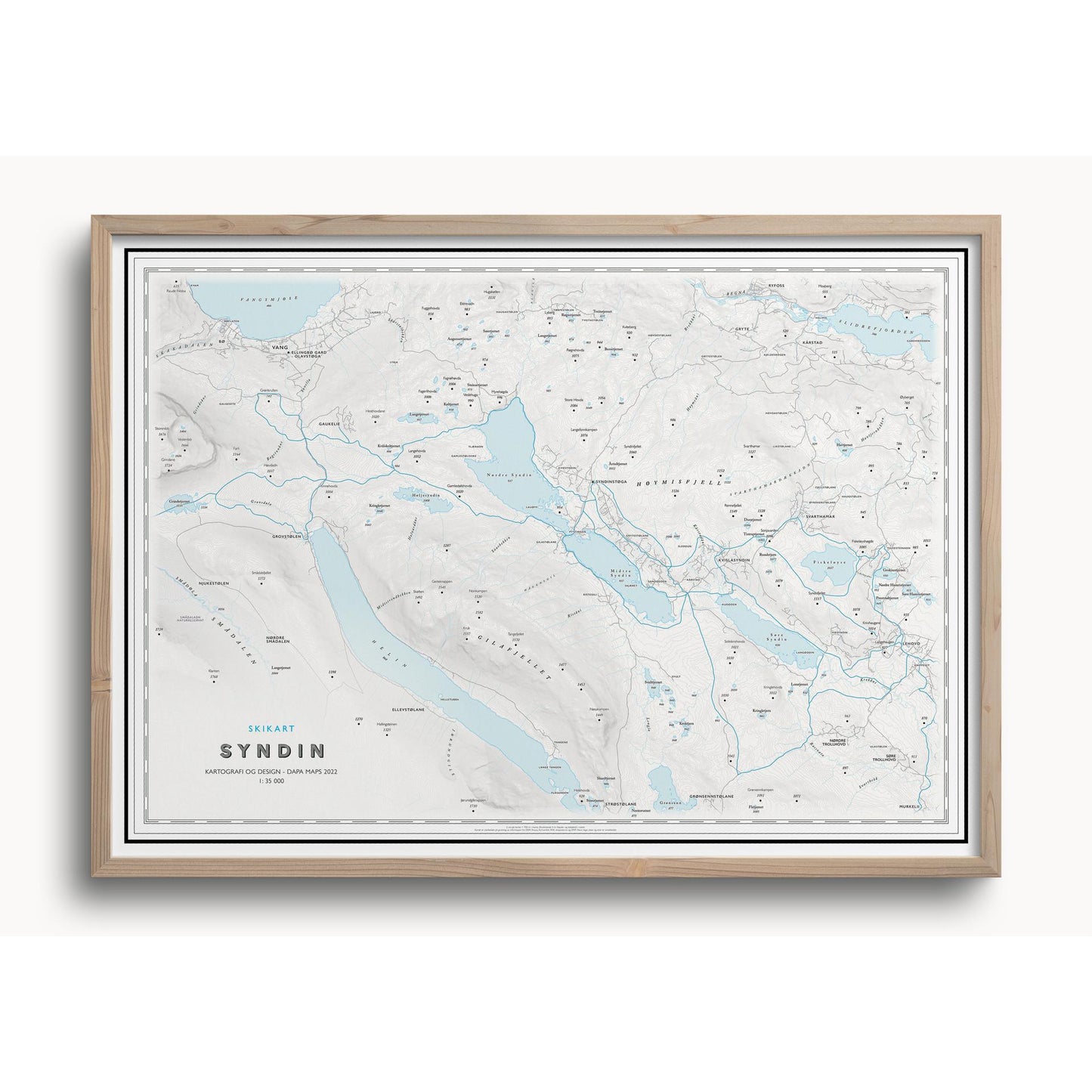 Skikart Syndin (50x70 cm)-Maps-Dapamaps-Hyttefeber
