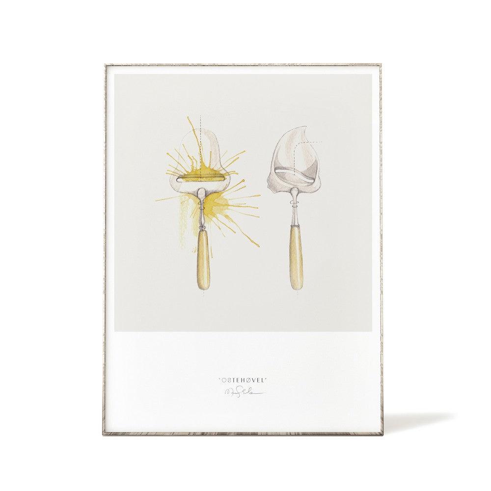 Kunsttrykk 30x40cm - Ostehøvel-Til Veggen-Emmeselle-Hyttefeber