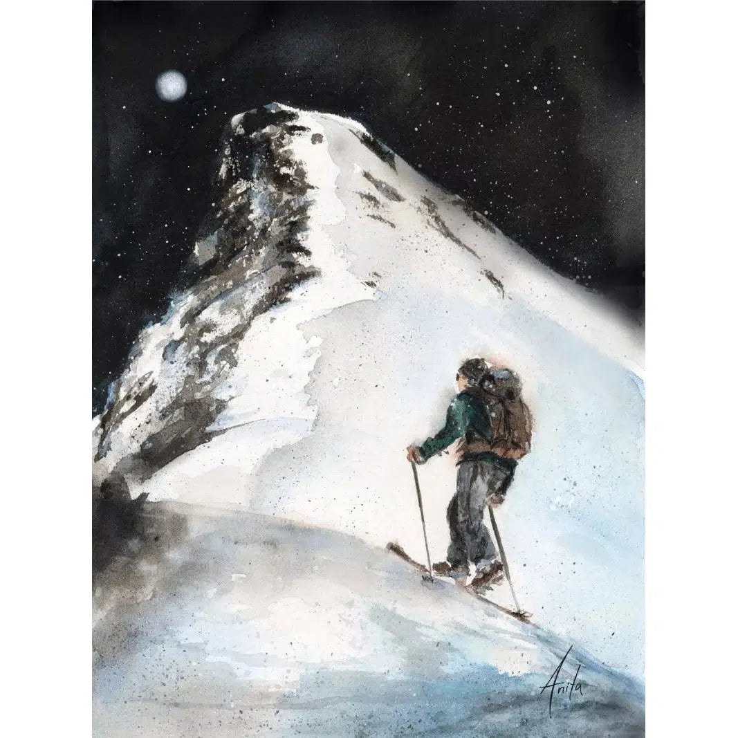 NordicWild Kunsttrykk Topptur - 30x40cm - Akvarellpapir-Kunstrykk-NordicWild-Hyttefeber