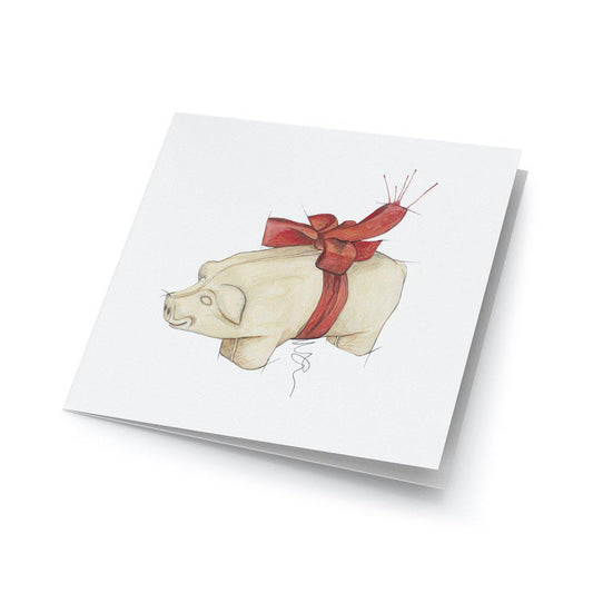 Store kunstkort - Marsipangris-Til Veggen-Emmeselle-Hyttefeber