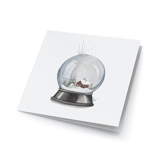 Store kunstkort - Snøkule-Til Veggen-Emmeselle-Hyttefeber