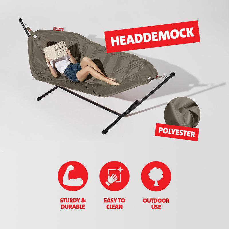 Fatboy® Headdemock Ink. Rack & Pillow (Taupe)-Hagemøbler-Fatboy-Hyttefeber