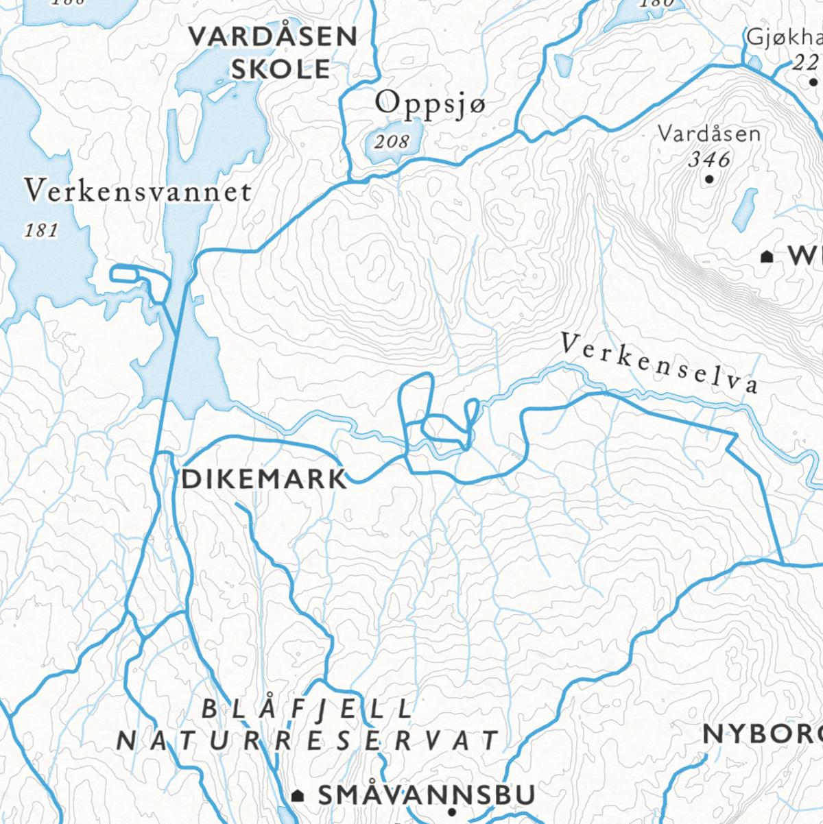 Skikart Vestmarka og Kjekstadmarka (50x70 cm) - Dapa Maps