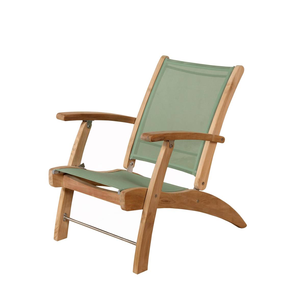 Somerville hagestol (Sammenleggbar) - Teak Batyline - Grønn-Hagemøbler-Westport Chair Company-Hyttefeber