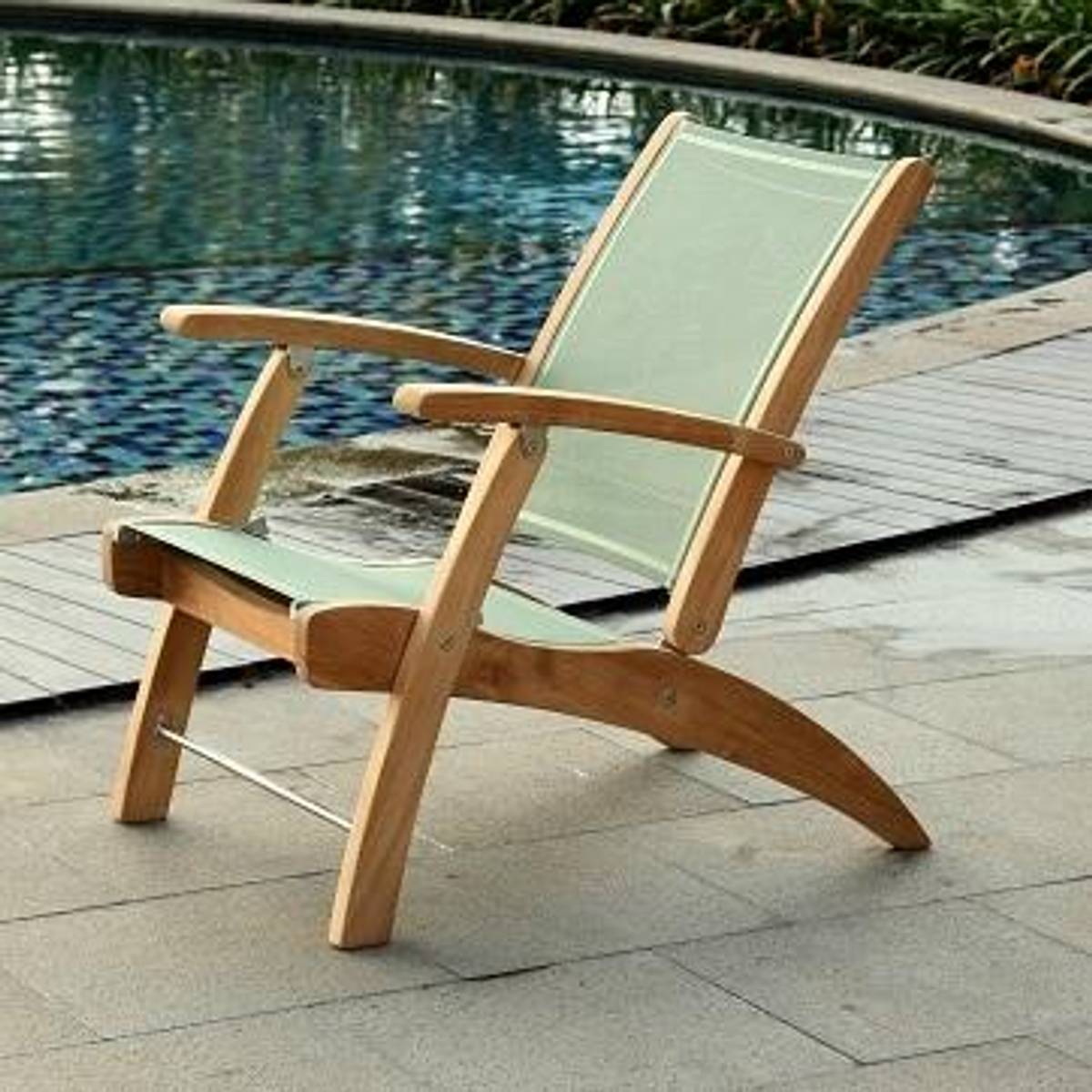 Somerville hagestol (Sammenleggbar) - Teak Batyline - Grønn-Hagemøbler-Westport Chair Company-Hyttefeber