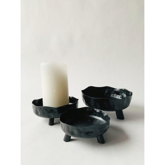 Metallfat På Ben - Sett a 3 stk - Sort-lys-Trend Design-Hyttefeber