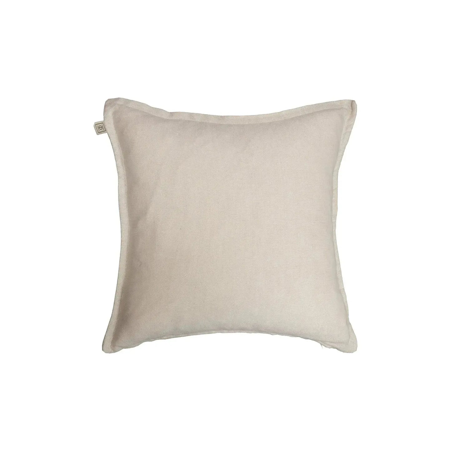 Halvor Bakke - Putetrekk - Kapp i PET beige med kant 50x50-Putetrekk-Lama-Hyttefeber
