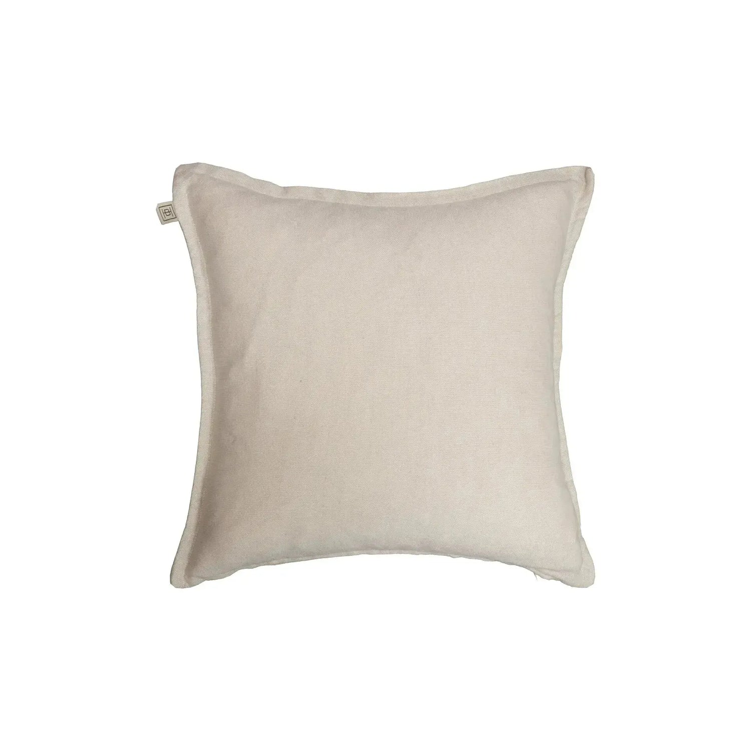 Halvor Bakke - Putetrekk - Kapp i PET beige med kant 50x50-Putetrekk-Lama-Hyttefeber