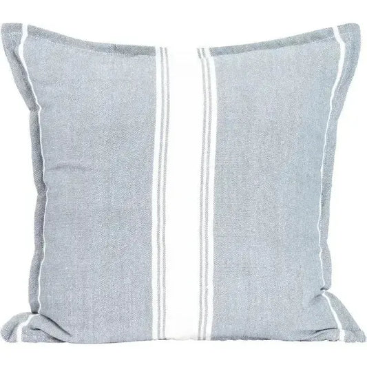 Putetrekk - PET Mellomblå med hvit stripe - 50x50-Putetrekk-Lama-Hyttefeber
