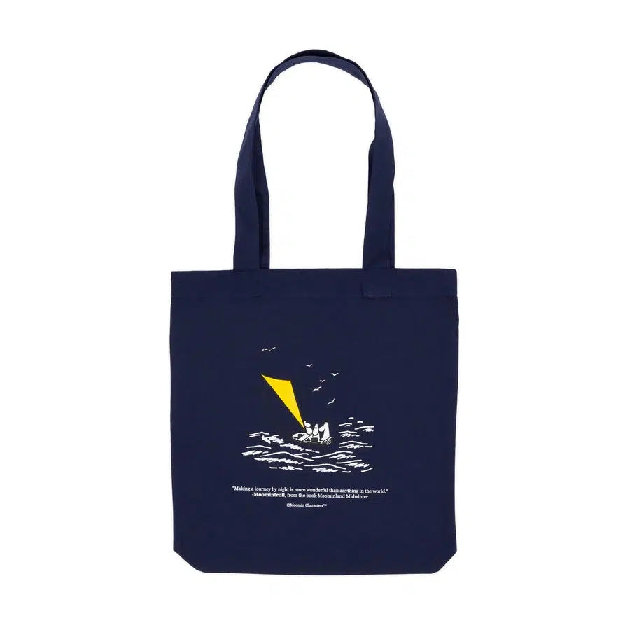 Moomin Tote Bag - Moominpappa - Navy Blue-Tote Bag-Moomin By NordicBuddies-Hyttefeber