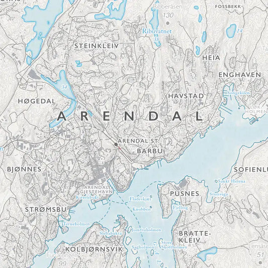 Skjærgårdskart Arendal (50x70 cm)-Maps-Dapamaps-Hyttefeber