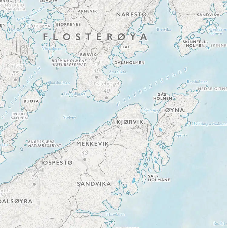 Skjærgårdskart Arendal (50x70 cm)-Maps-Dapamaps-Hyttefeber