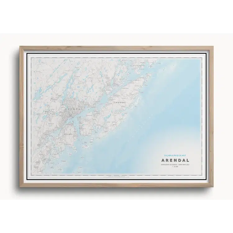 Skjærgårdskart Arendal (50x70 cm)-Maps-Dapamaps-Hyttefeber