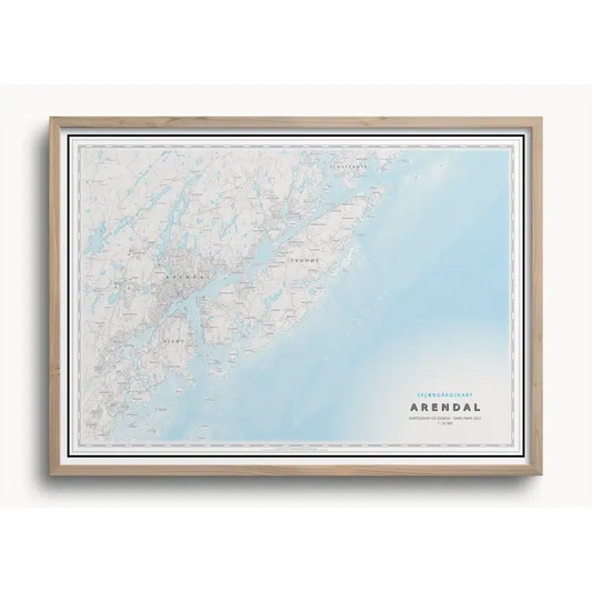 Skjærgårdskart Arendal (50x70 cm)-Maps-Dapamaps-Hyttefeber