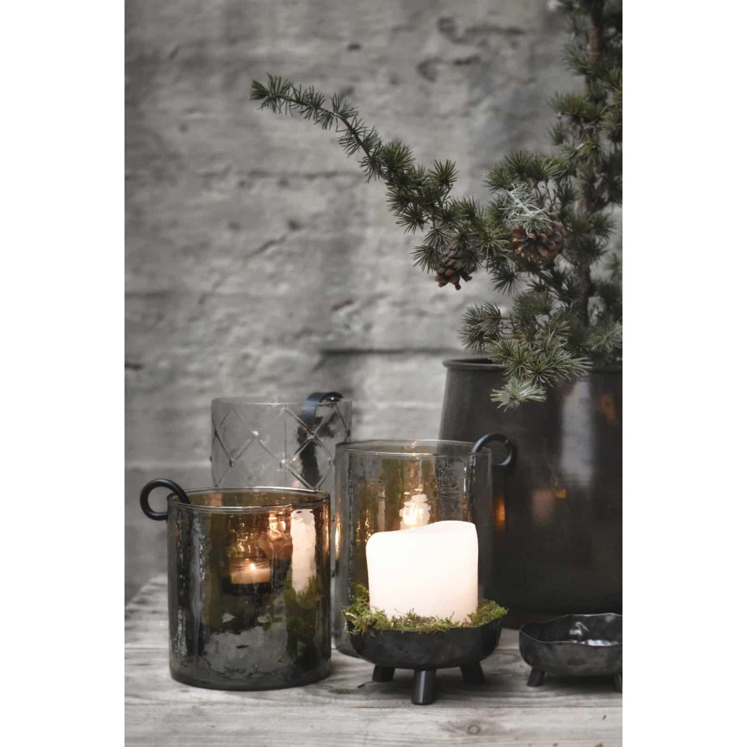 Metallfat På Ben - Sett a 3 stk - Sort-lys-Trend Design-Hyttefeber