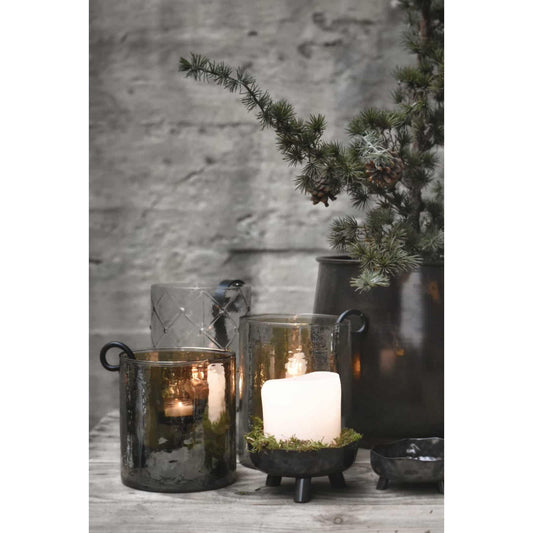 Metallfat På Ben - Sett a 3 stk - Sort-lys-Trend Design-Hyttefeber