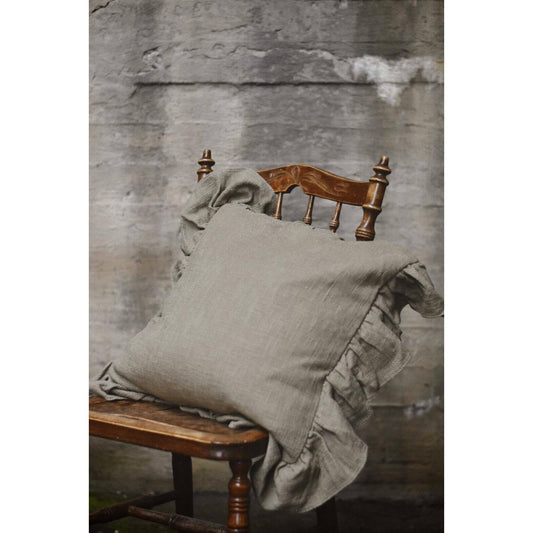 Putetrekk med kappe - 50x50 Cm - dempet grønn-Putetrekk-Trend Design-Hyttefeber