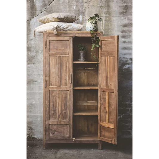 Vintage Høyskap med Tette Dører - 92x45x182cm-Møbler og Bord-Trend Design-Hyttefeber