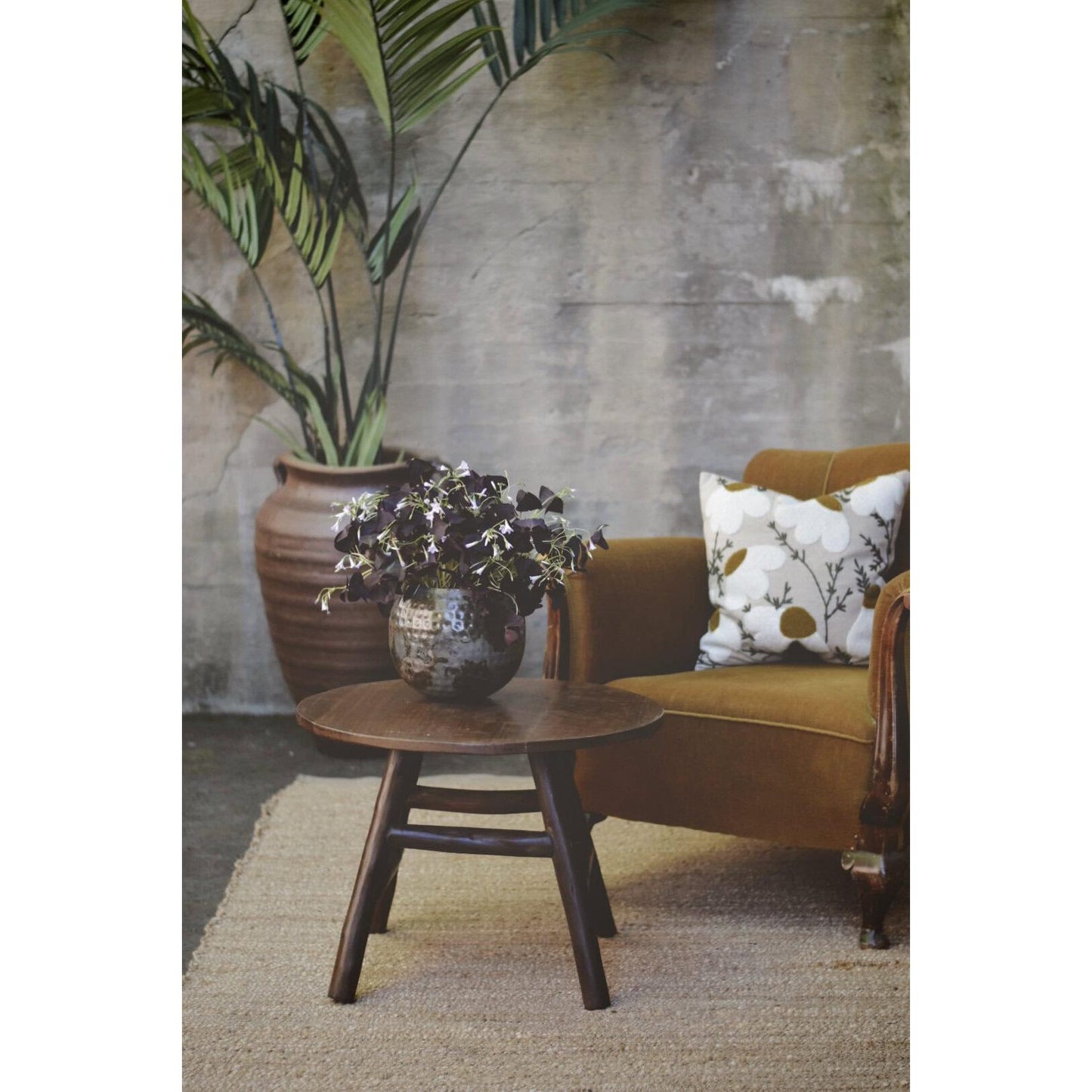 Salongbord - Brunt tre - D:60cm/H:45cm-Brett og Fat-Trend Design-Hyttefeber