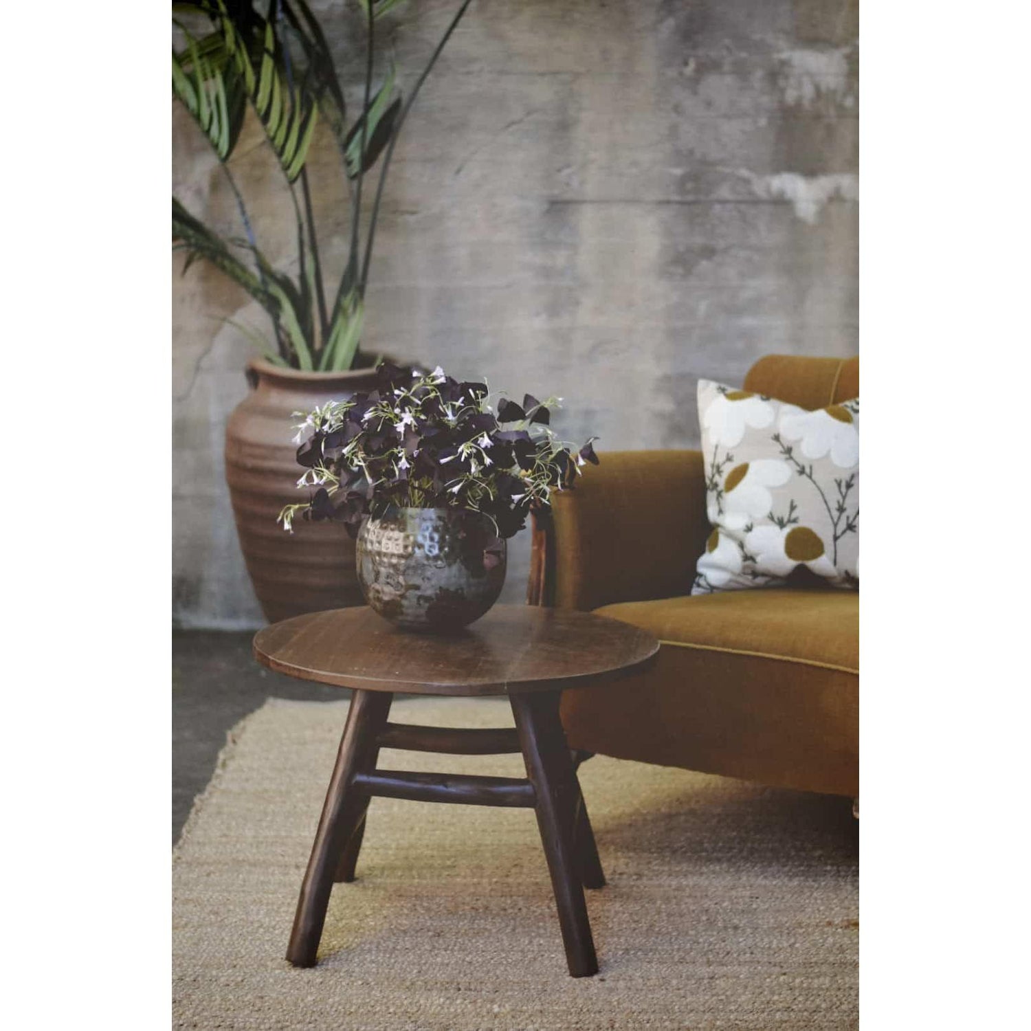 Salongbord - Brunt tre - D:60cm/H:45cm-Brett og Fat-Trend Design-Hyttefeber