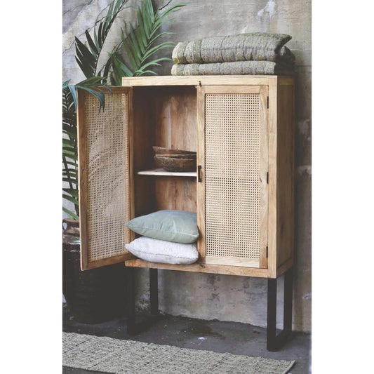 Mango Rottingskap - Natur - 100x40x165cm-Møbler og Bord-Trend Design-Hyttefeber