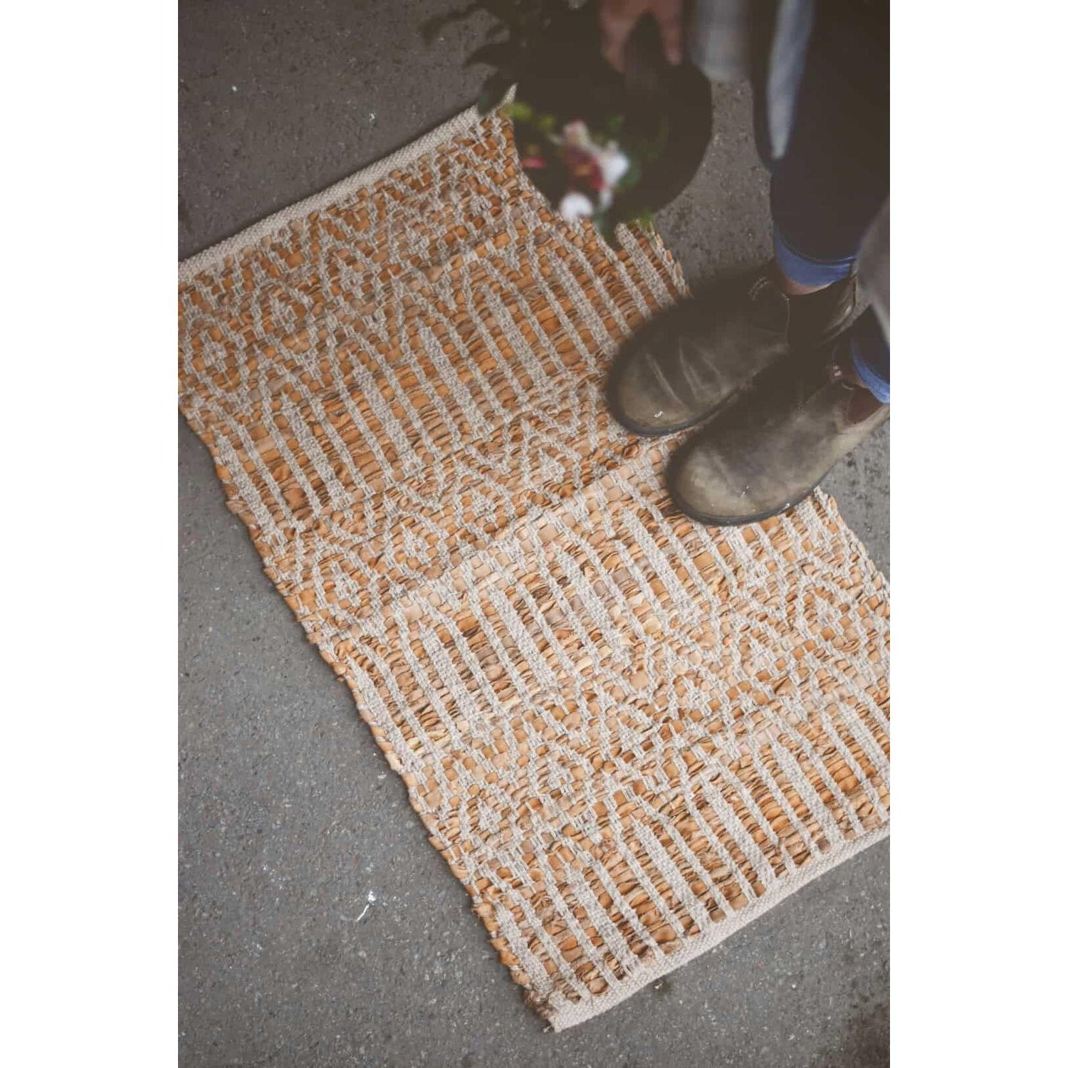 Dørmatte - Skinn - 50×70 Cm - Mønstret Rust-Dørmatte-Trend Design-Hyttefeber