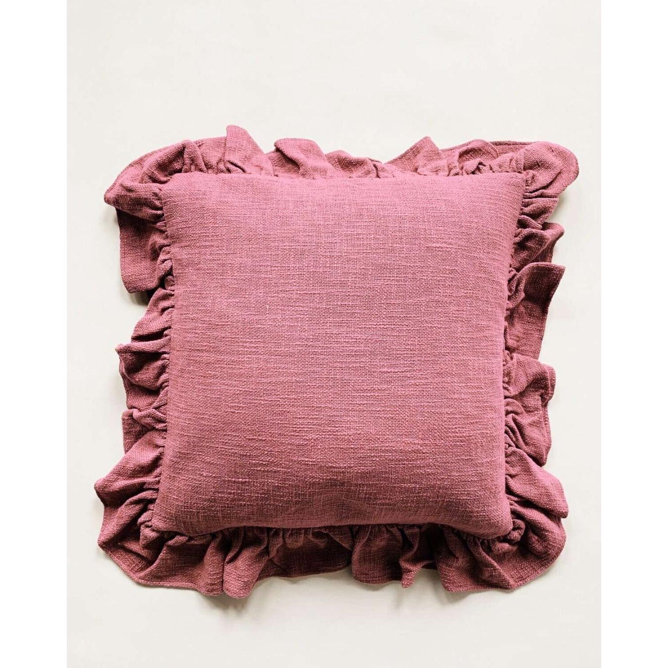 Putetrekk med kappe - 50x50 Cm - plomme-Putetrekk-Trend Design-Hyttefeber