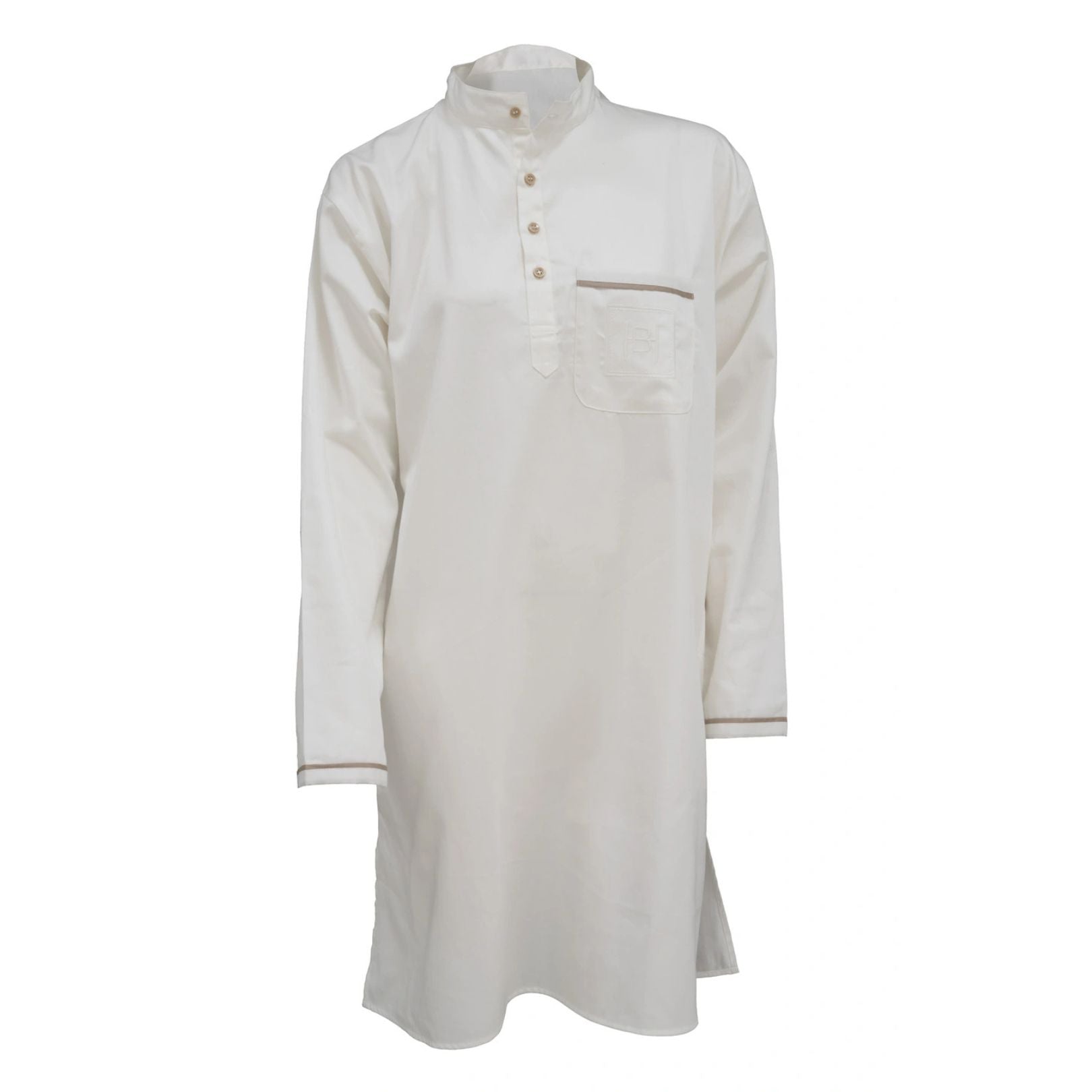 Halvor Bakke - St. George nattskjorte - Beige/Pure Cashmere-Nattskjorte-Norvigroup-Hyttefeber