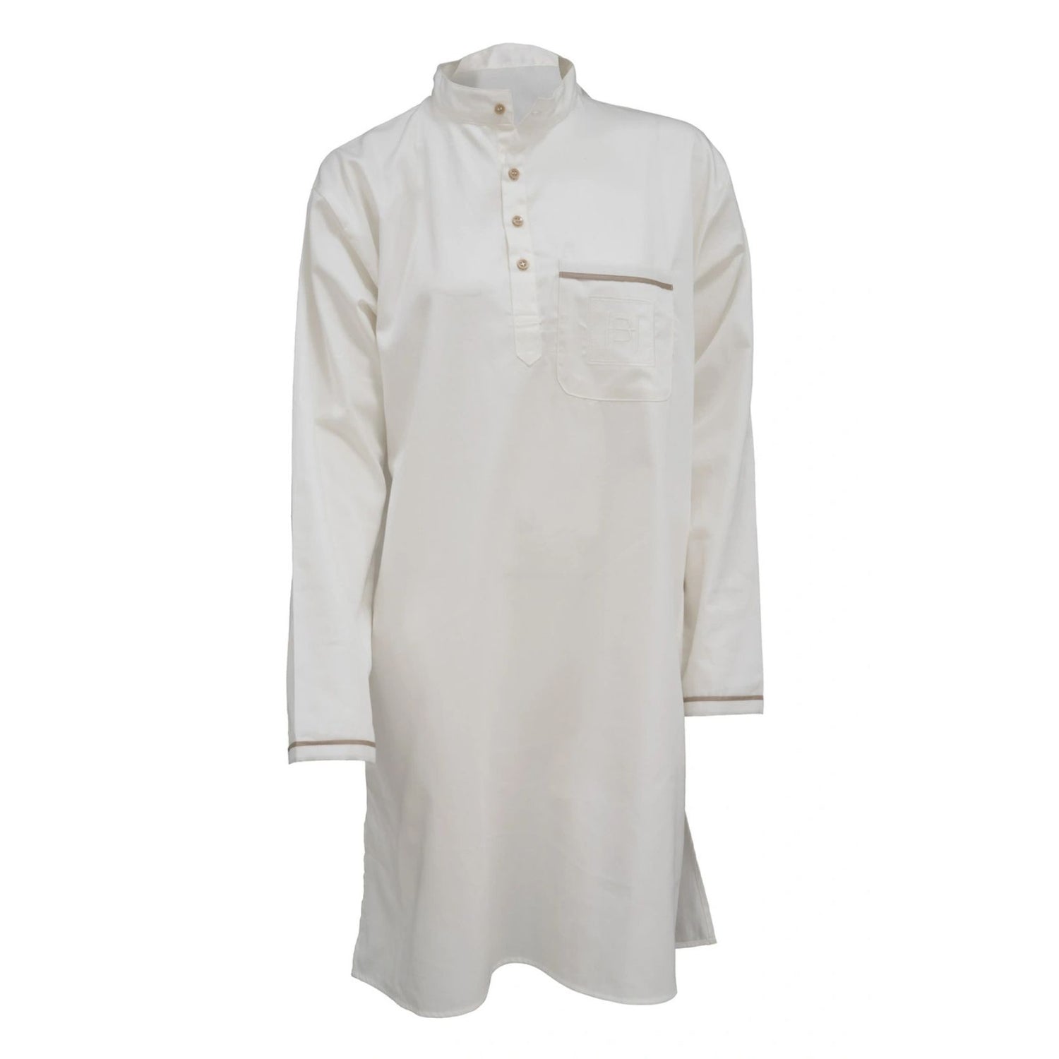 Halvor Bakke - St. George nattskjorte - Beige/Pure Cashmere-Nattskjorte-Norvigroup-Hyttefeber