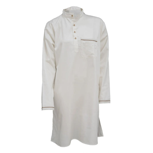 Halvor Bakke - St. George nattskjorte - Beige/Pure Cashmere
