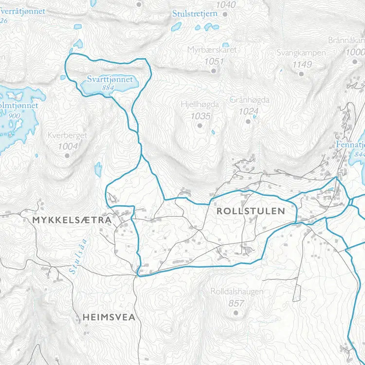 Skikart Fåvang (50 x 70 cm)-Maps-Dapamaps-Hyttefeber