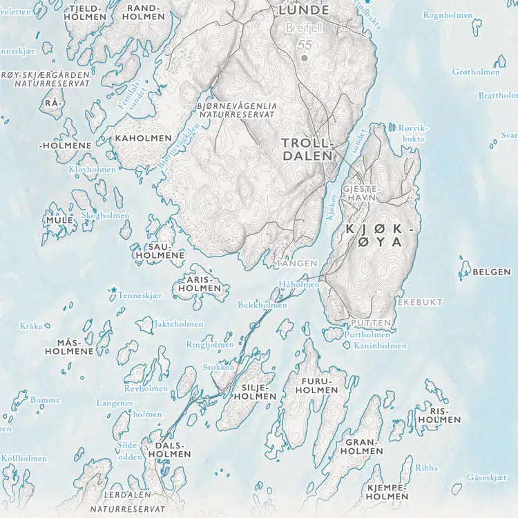 Skjærgårdskart Fredrikstad (50x70 cm)-Maps-Dapamaps-Hyttefeber