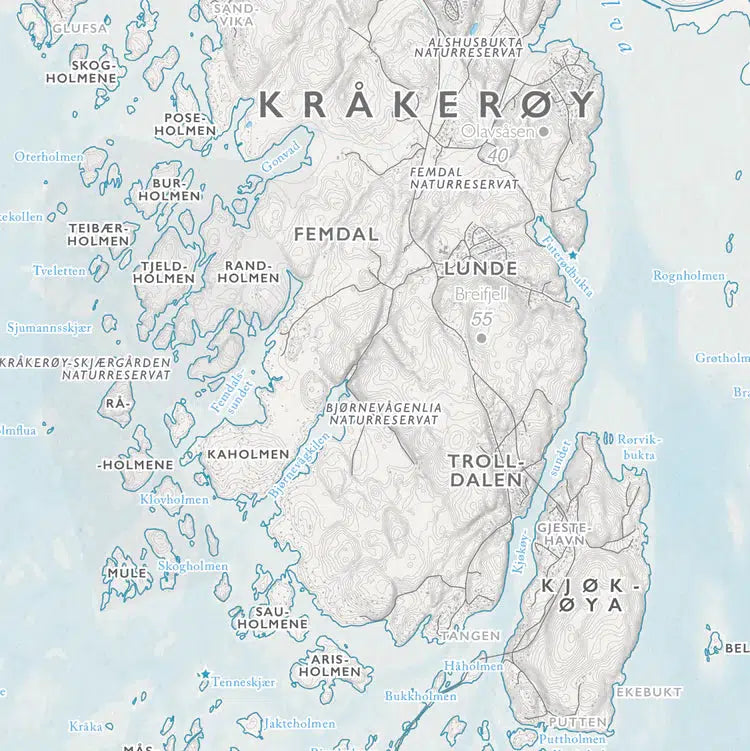 Skjærgårdskart Fredrikstad (50x70 cm)-Maps-Dapamaps-Hyttefeber