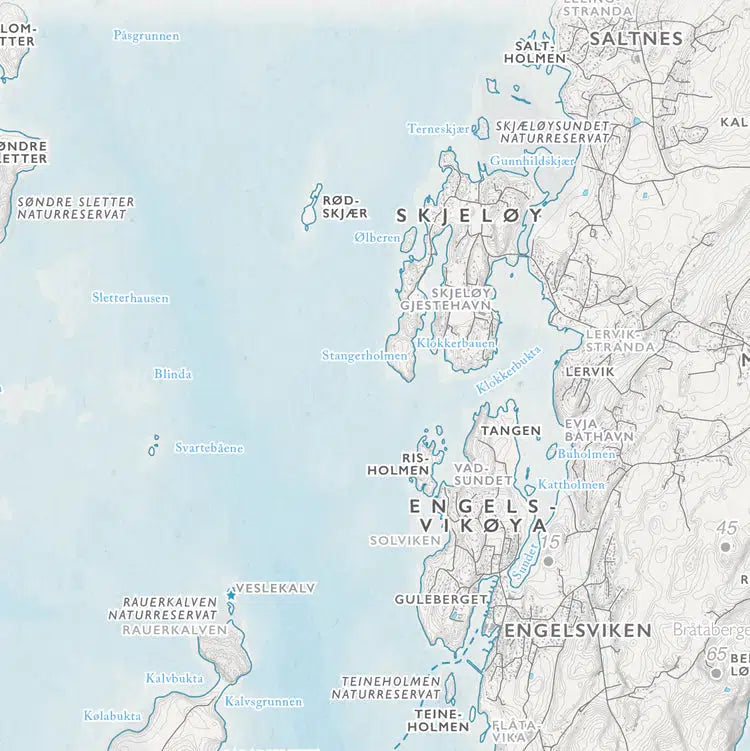 Skjærgårdskart Fredrikstad (50x70 cm)-Maps-Dapamaps-Hyttefeber