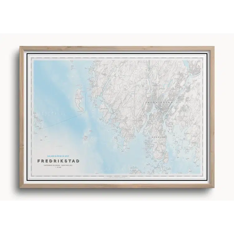 Skjærgårdskart Fredrikstad (50x70 cm)-Maps-Dapamaps-Hyttefeber