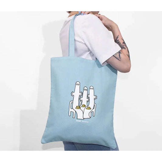 Moomin Tote Bag - Hattifatteners - Blue-Tote Bag-Moomin By NordicBuddies-Hyttefeber