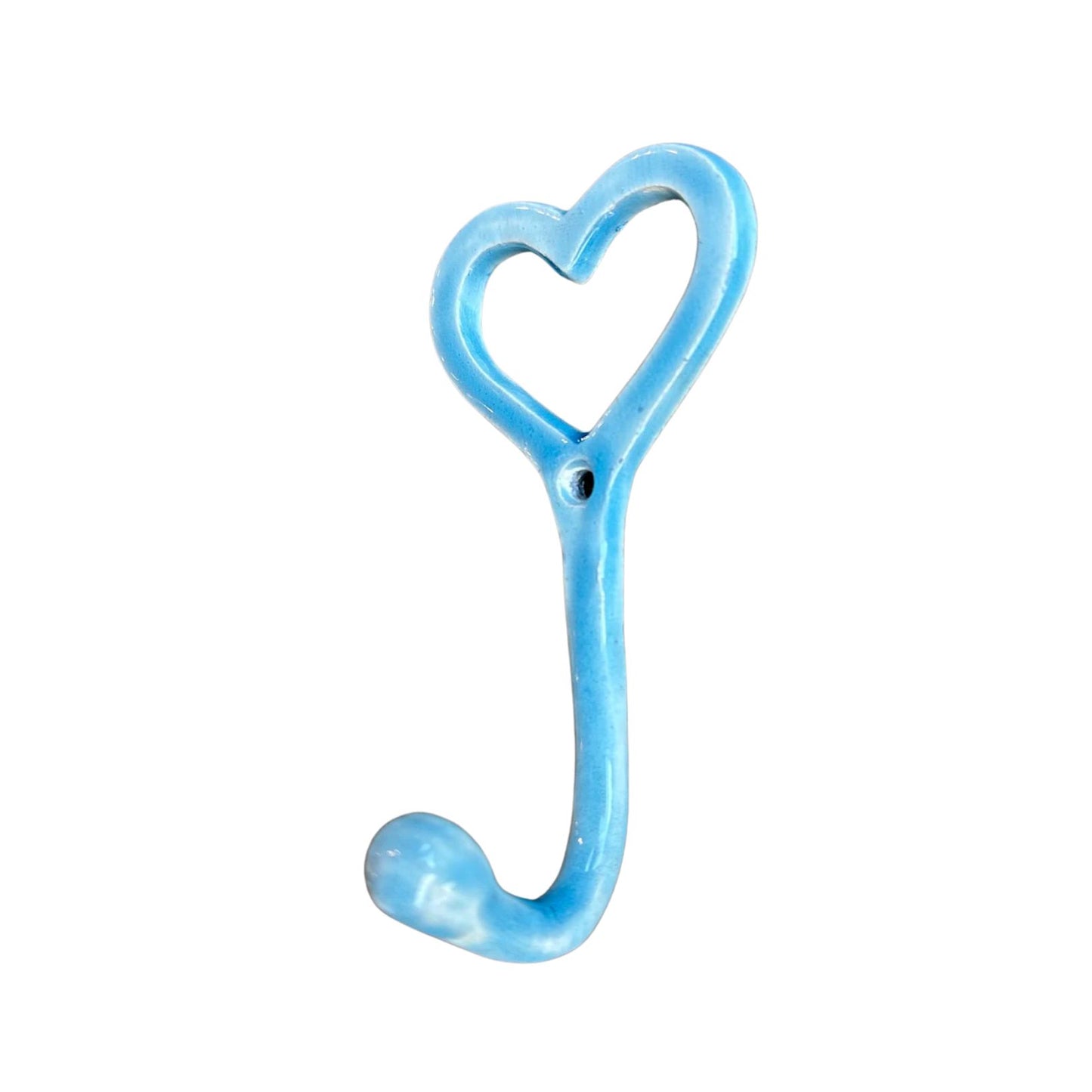 Hjertekrok - emaljert metall - 4 stk-Knagger og Knotter-Lama-Hyttefeber