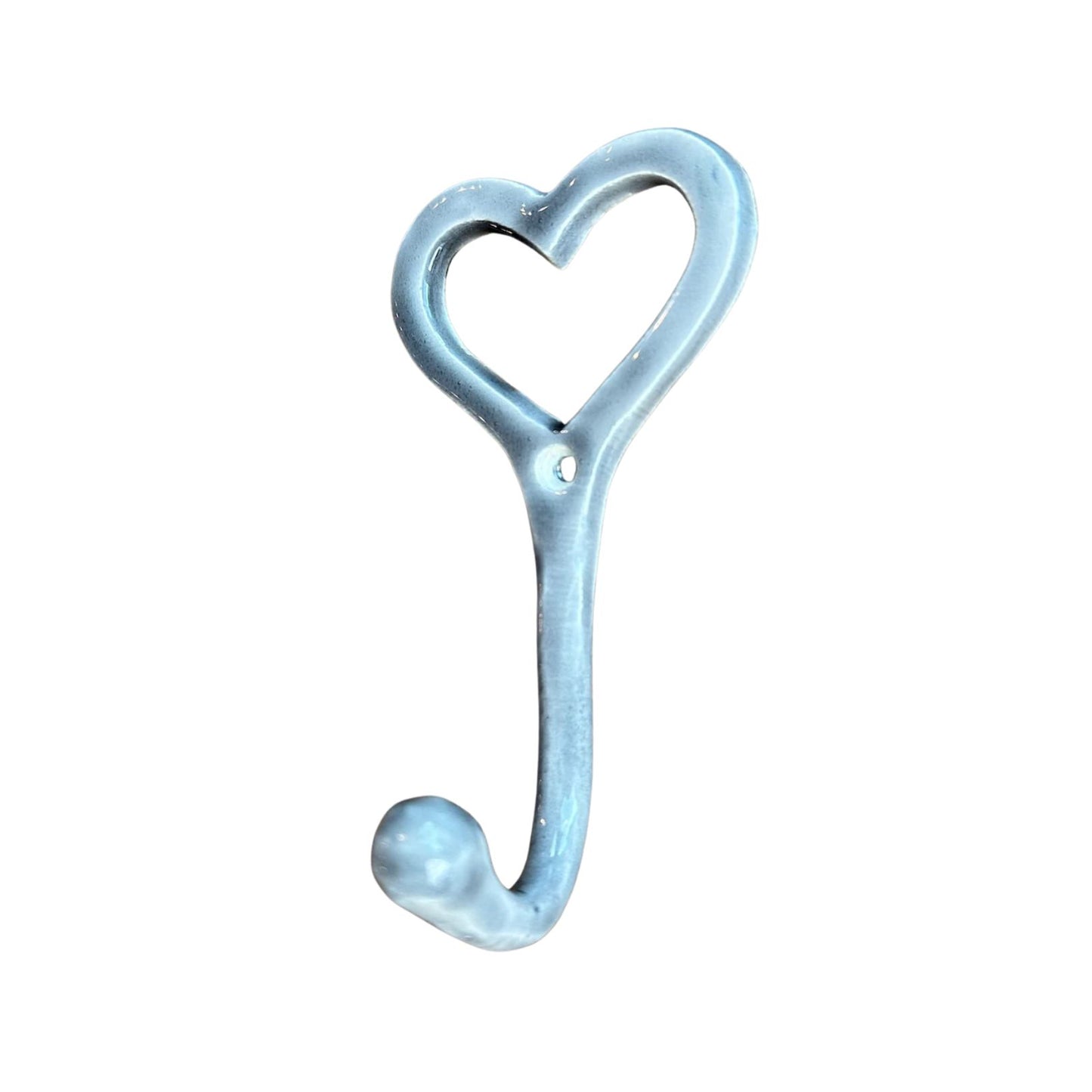 Hjertekrok - emaljert metall - 4 stk-Knagger og Knotter-Lama-Hyttefeber