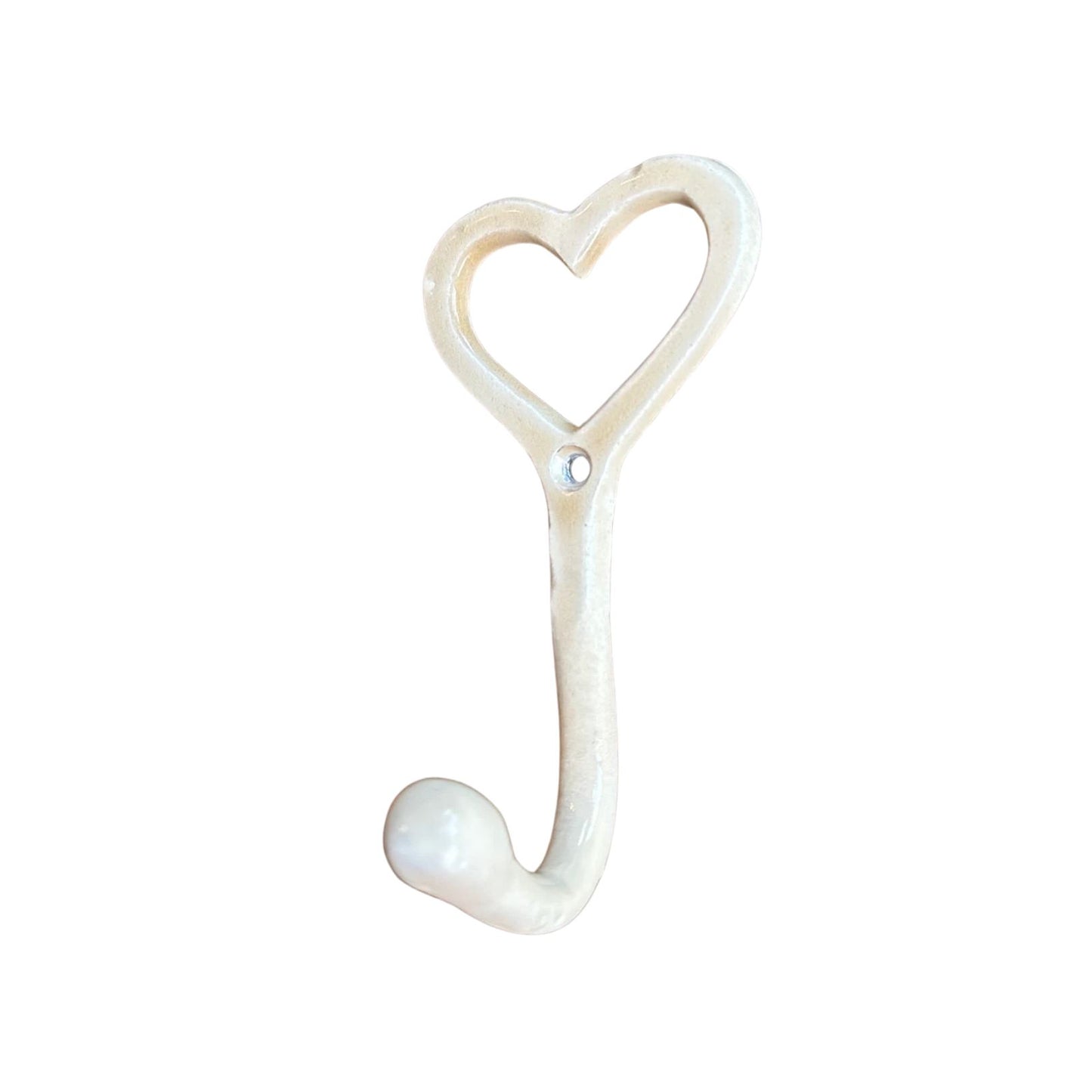 Hjertekrok - emaljert metall - 4 stk-Knagger og Knotter-Lama-Hyttefeber