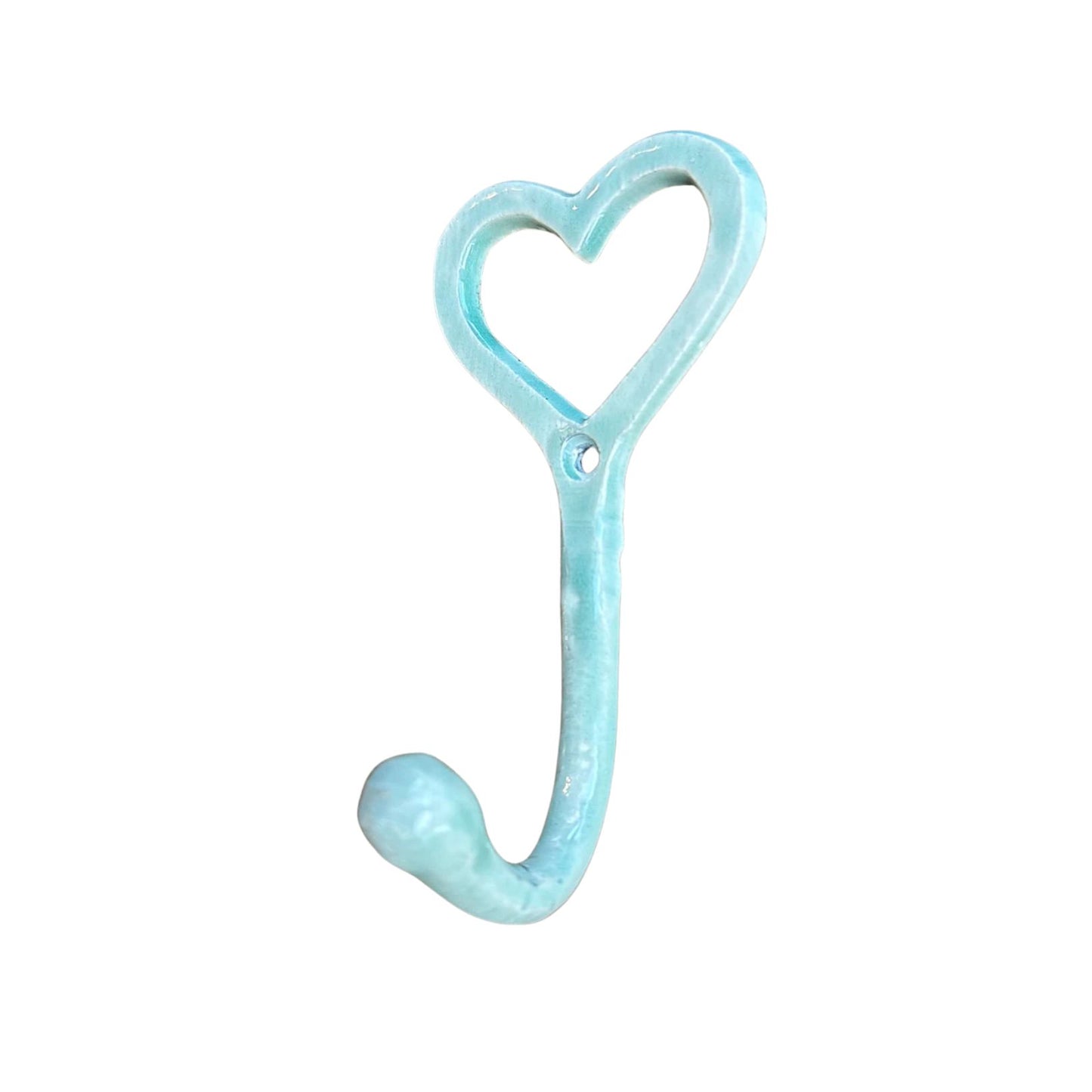 Hjertekrok - emaljert metall - 4 stk-Knagger og Knotter-Lama-Hyttefeber
